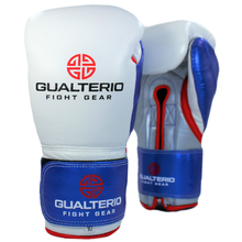 Load image into Gallery viewer, Gualterio "Prestige Gloves" White/Metallic Blue